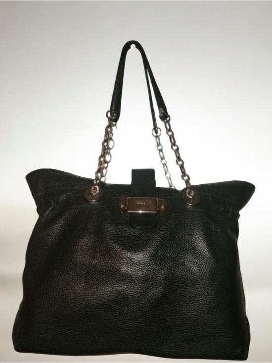 Furla Handbags - FURLA Black Leather Chain Tote
